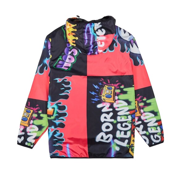 Reason Anorak Half-Zip Jacket Men’s Medium Graffiti Streetwear Dog Boom Box - Picture 2 of 8